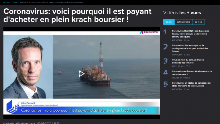 « Coronavirus: voici pourquoi il est payant d&rsquo;acheter en plein krach boursier ! »