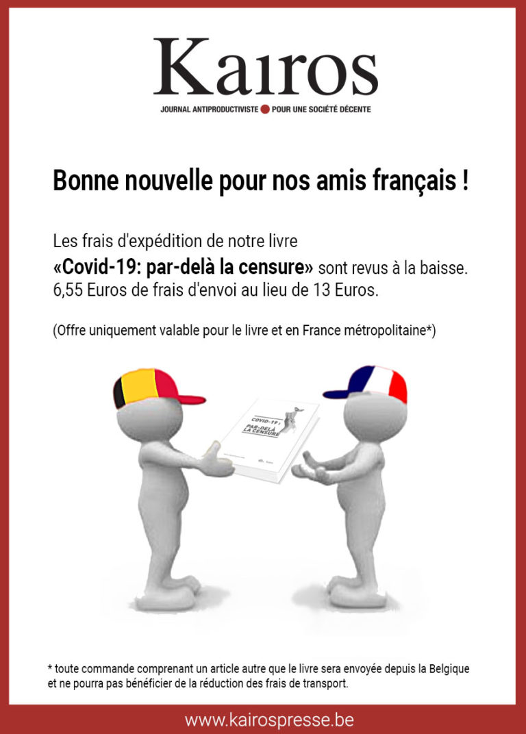Réduction du prix d&rsquo;envoi du livre pour la France