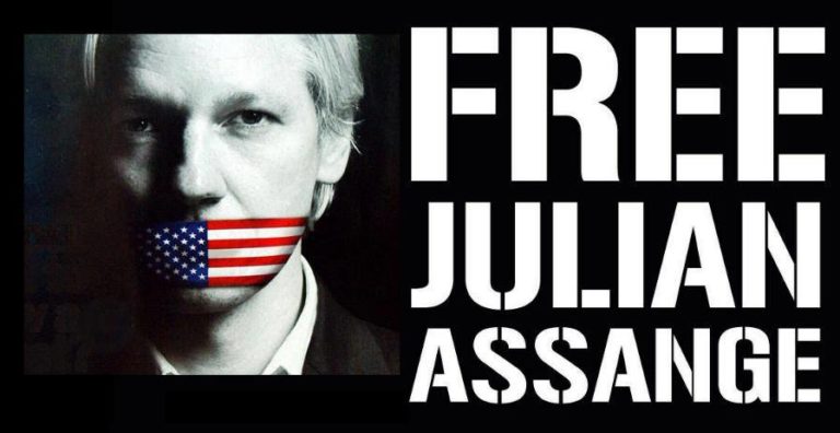 Manifestation de soutien à Julian Assange