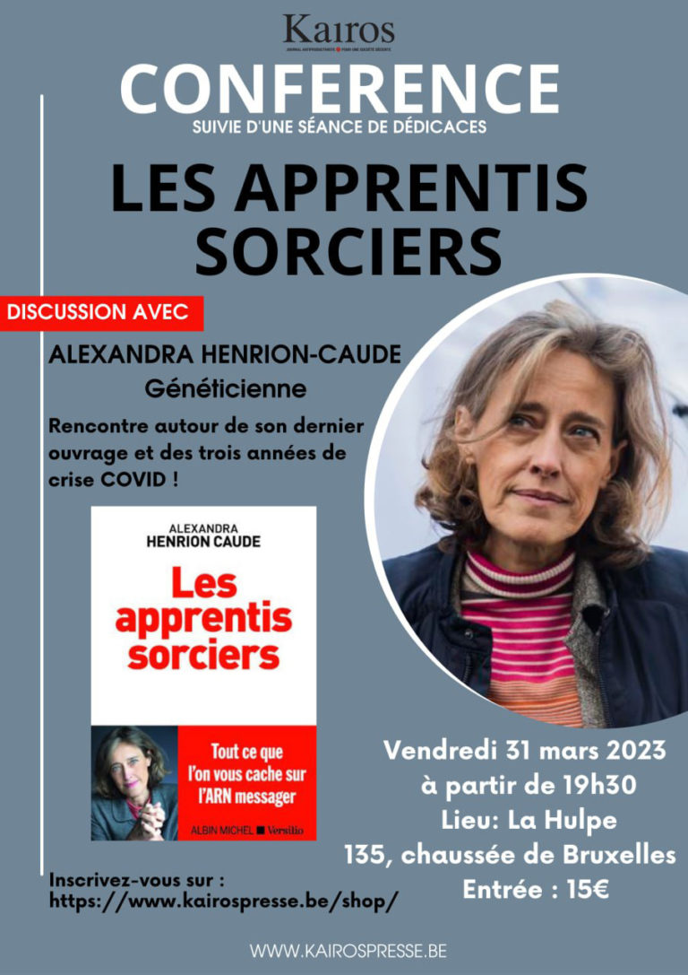 Annonce: Conférence «Les apprentis sorciers» avec Alexandra Henrion-Caude