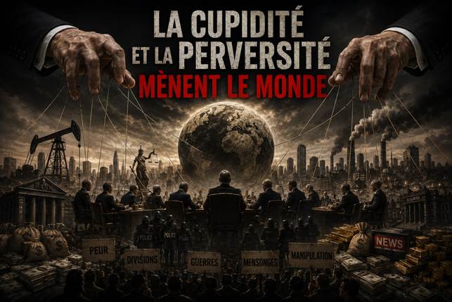 La cupidité et la perversité mènent le monde